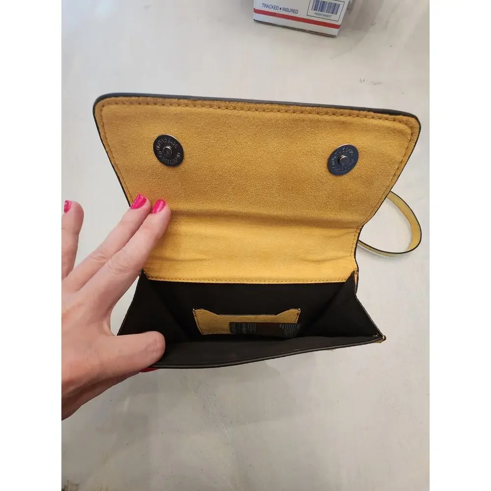 Topshop Polly Bird Embroidered Crossbody Bag Yellow - Picture 5 of 10